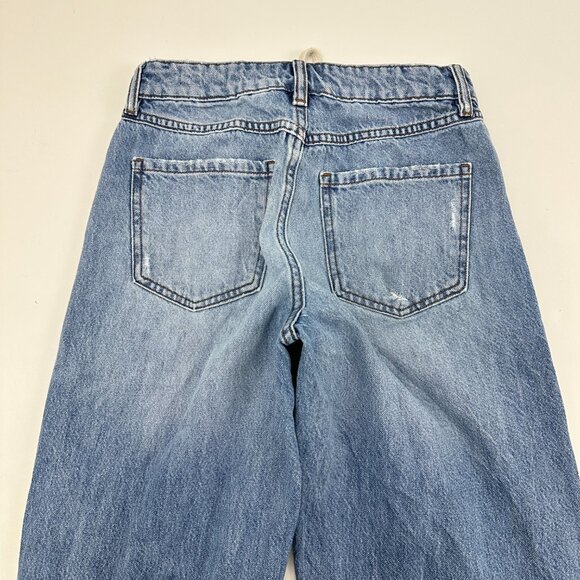 Forever 21 Baggy Drawstring Distressed Women's size 24 Medium Blue Denim jeans - Picture 5 of 5